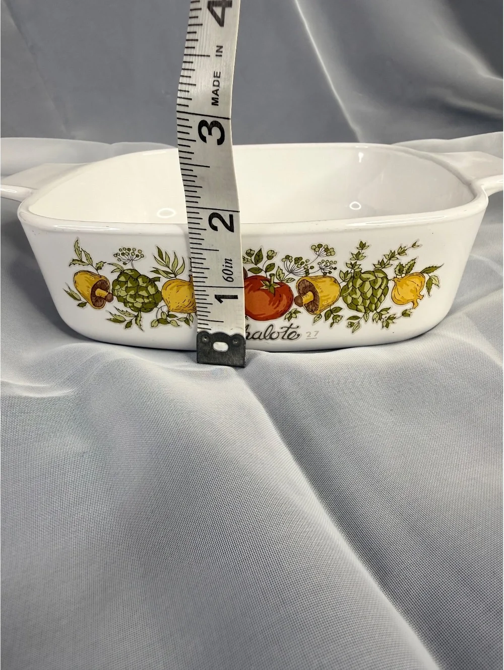 Corning Ware Spice of Life L’Echalote A-1-B 1 Qt Casserole Dish 1970s